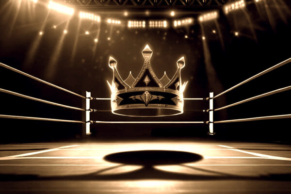 Crown inside a pro wrestling ring