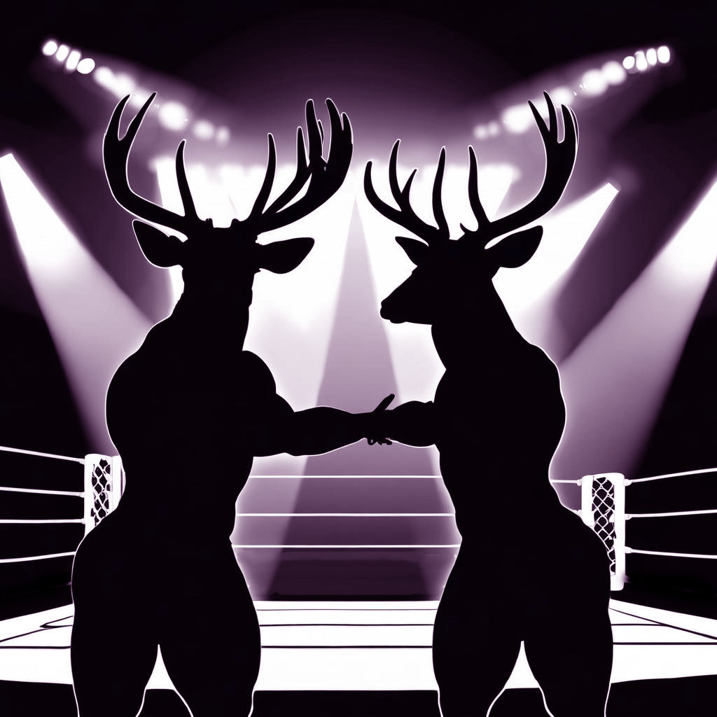 Two Bucks inside a pro wrestling ring